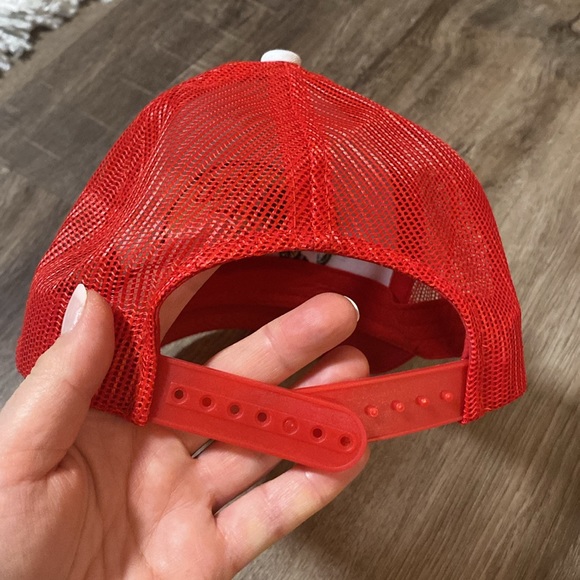 Mens one size bass pro baseball hat- red and white - Picture 3 of 6